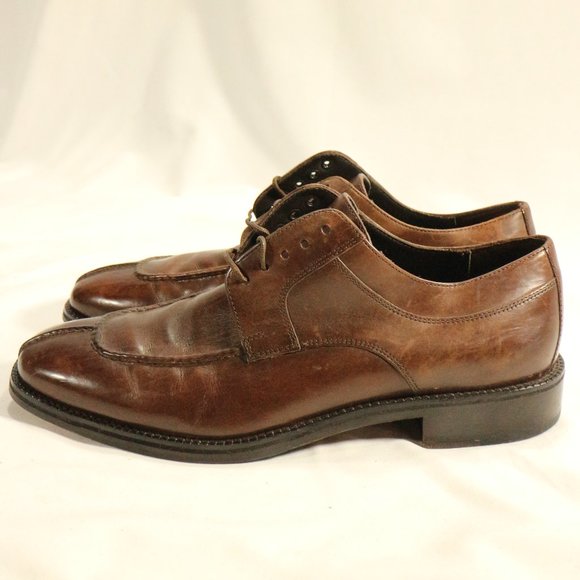 COLE HAAN Brown Leather Split Toe Loafers Sz 8 US Men